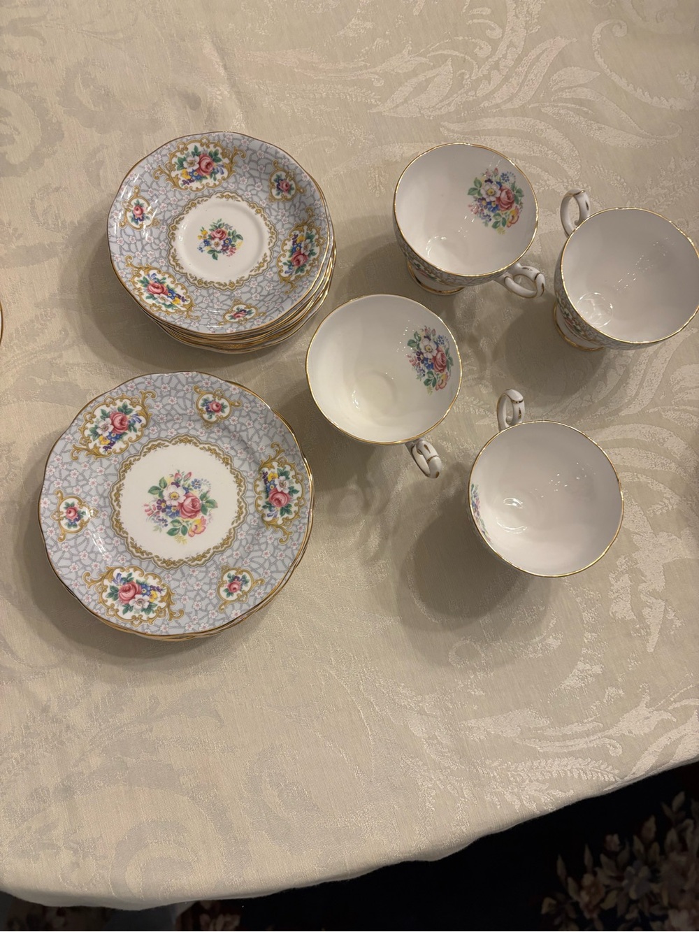 Vintage Queen Anne "Gainsborough" Bone China Tea Set